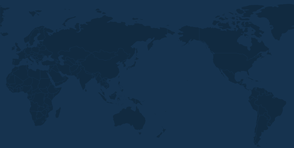 World map outline on a marine fuel supplier's dark blue background.
